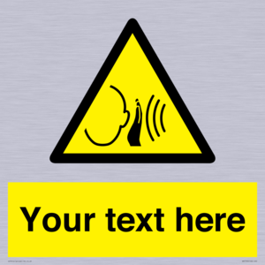 Custom warning sudden loud noise